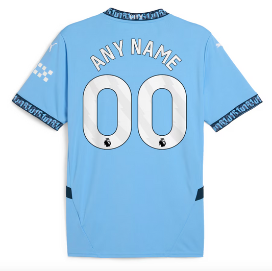 Custom Name Manchester city 24/25 Home Jersey